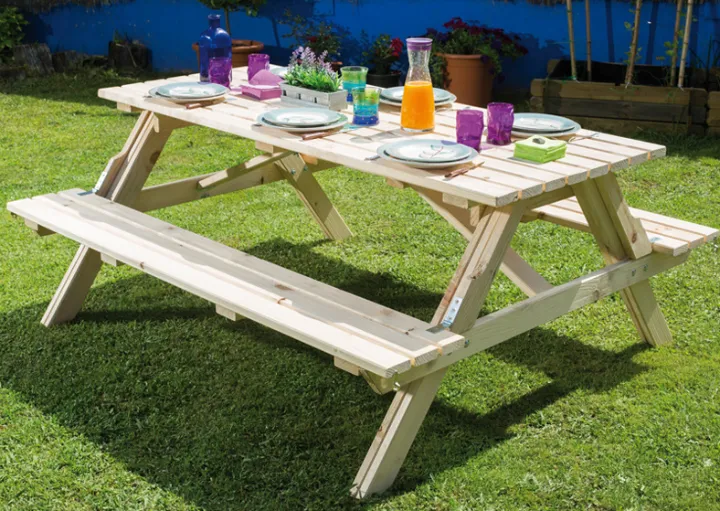 low picnic table